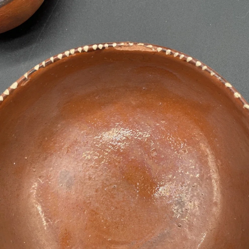 Mexican Pottery Redware Clay Vintage Nesting Bowls Set 5 Marked/Stamped Mexico